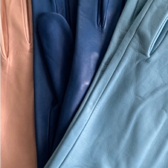 NEW Gray Italian Leather Driving Gloves- Unlined - Picture 6 of 8